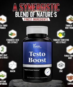 Dr+ Vitamin Solutions Testo Boost Male Performance Support - 30 capsules