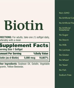Nature's Bounty Biotin (5,000 mcg) - 150 Softgels