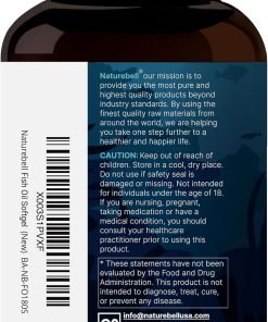 Naturebell Omega-3 Fish Oil (4,200 mg) Burpless Lemon Flavor - 180 softgels