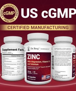 Dr.Berg Zinc With Magnesium, Vitamin D3, And Selenium (30 mg) - 60 capsules