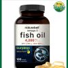 Naturebell Omega-3 Fish Oil (4,200 mg) Burpless Lemon Flavor - 180 softgels