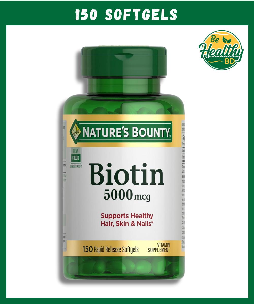 Nature's Bounty Biotin (5,000 mcg) - 150 Softgels