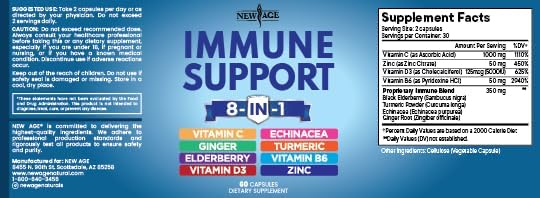 New Age Immune Support 8-In-1 - 60 capsules