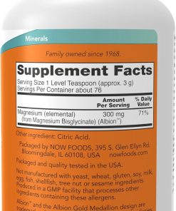 Now Magnesium Bisglycinate Powder - 227 gram
