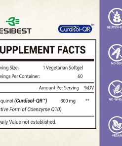 Besibest Liposomal Vegan CoQ10 UbiQunol (800 mg) - 60 softgels