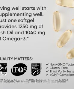 Sports Research Omega-3 Fish Oil (1,250 mg) Alaskan Triple Stength - 90 softgels