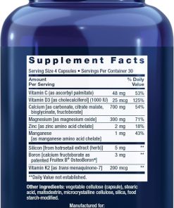 Life Extension Bone Restore Calcium Supplement with Vitamin K2 - 120 capsules