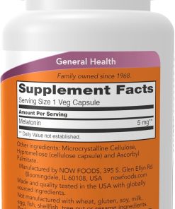 Now Melatonin (5 mg) - 60 veg capsules