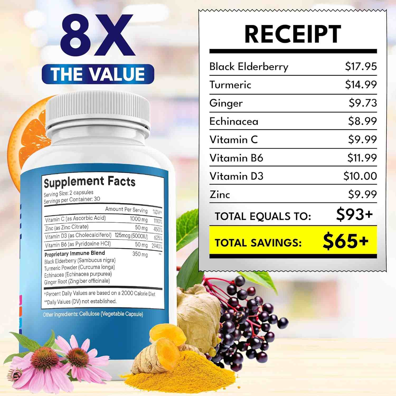 New Age Immune Support 8-In-1 - 60 capsules