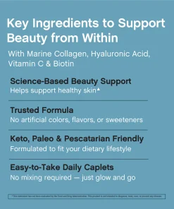 Neocell Marine Collagen Bio-Peptides + Hyaluronic Acid Double Strength - 180 caplets