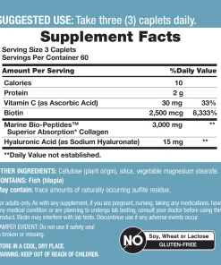 Neocell Marine Collagen Bio-Peptides + Hyaluronic Acid Double Strength - 180 caplets