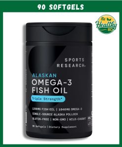 Sports Research Omega-3 Fish Oil (1,250 mg) Alaskan Triple Stength - 90 softgels