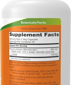 Now Dopa Mucuna Brain Support - 180 veg capsules