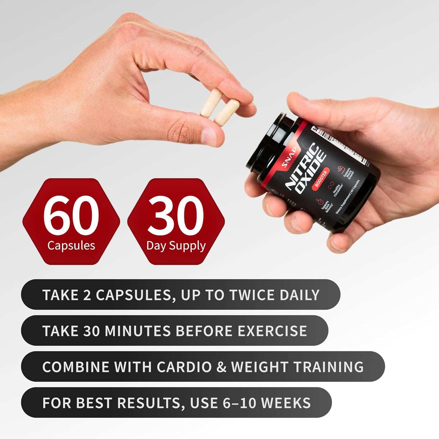 SNAP Nitric Oxide Booster - 60 capsules
