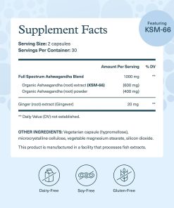 Youtheory Ashwagandha with KSM-66 - 60 vegetarian capsules