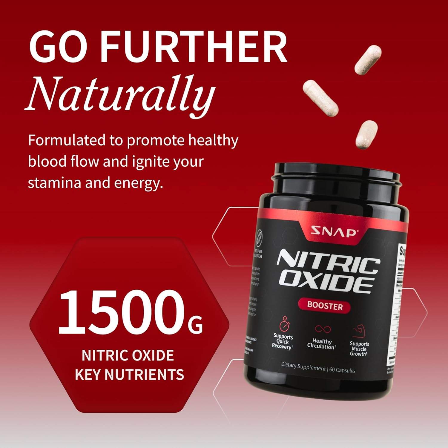SNAP Nitric Oxide Booster - 60 capsules