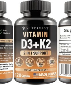 VitBoost Vitamin D3 (5,000 IU) & K2 (90 mcg) - 120 capsules
