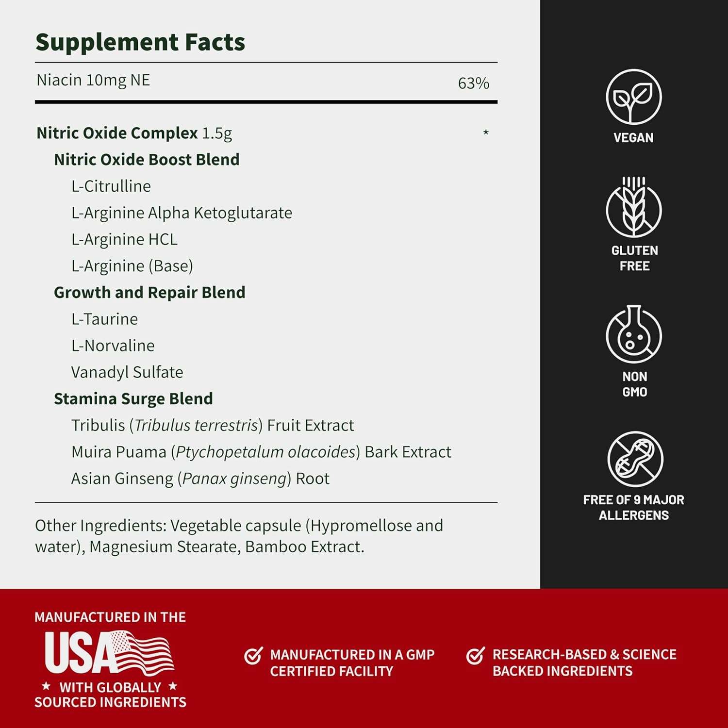 SNAP Nitric Oxide Booster - 60 capsules