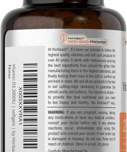 Horbaach Vitamin D3 (2,000 IU - 50 mcg) - 150 softgels