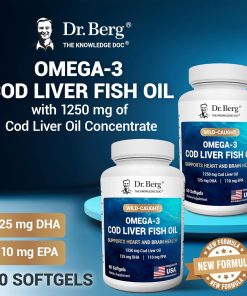 Dr.Berg Omega-3 Cod Liver Fish Oil Wild Caught - 60 softgels
