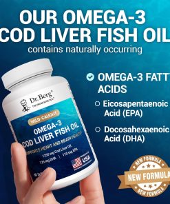Dr.Berg Omega-3 Cod Liver Fish Oil Wild Caught - 60 softgels