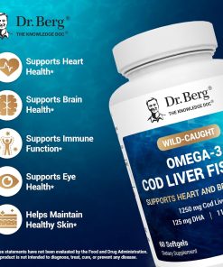 Dr.Berg Omega-3 Cod Liver Fish Oil Wild Caught - 60 softgels