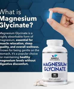 Simpli Supplements Magnesium Glycinate - 180 capsules