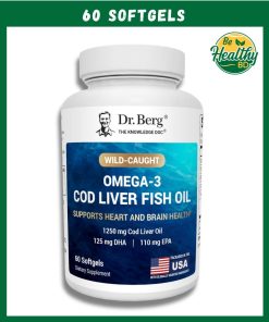 Dr.Berg Omega-3 Cod Liver Fish Oil Wild Caught - 60 softgels
