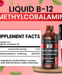 Vitboost B-12 Methylcobalmin (5,000 mcg) Extra Strength Energy Booster - 60 ml