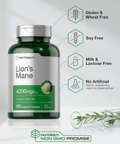 Horbaach Lion's Mane (4,200 mg) - 120 vegetarian capsules