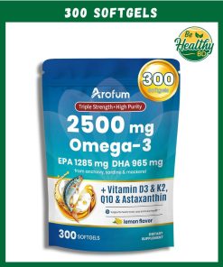 Arofum Omega-3 EPA (1,285 mg) DHA (965 mg) Triple Strength - 300 softgels