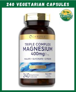 Carlyle Triple Complex Magnesium Malate + Glycinate + Citrate (400 mg) - 240 vegetarian capsules
