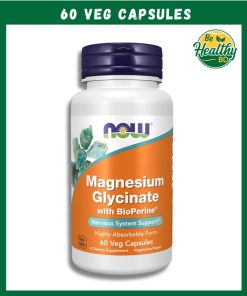 Now Magnesium Glycinate with Bioperine - 60 veg capsules