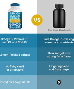 Prime MD Fish Oil Omega-3 D3 & K2 Co-Q-10 - 120 softgels