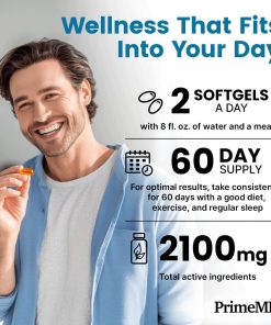 Prime MD Fish Oil Omega-3 D3 & K2 Co-Q-10 - 120 softgels