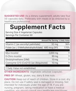Micro Ingredients Myo & D-Chiro Inositol (2,050 mg) - 240 vegetarian capsules