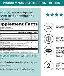 Nature Wise Omega-3 (1,000 mg) Plus Vitamin E - 60 softgels