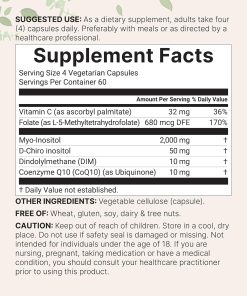 Micro Ingredients Myo & D-Chiro Inositol (2,050 mg) - 240 vegetarian capsules