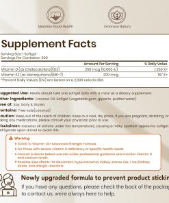 Corefeel Vitamin D3 & K2 (10,000 IU - 200 mcg) - 300 softgels