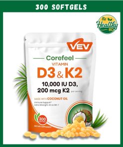 Corefeel Vitamin D3 & K2 (10,000 IU - 200 mcg) - 300 softgels