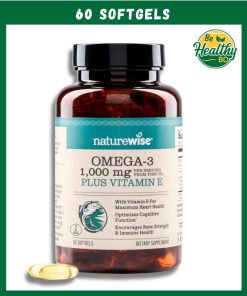 Nature Wise Omega-3 (1,000 mg) Plus Vitamin E - 60 softgels