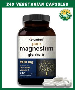 Naturebell Magnesium Glycinate (500 mg) Pure - 240 vegetarian capsules