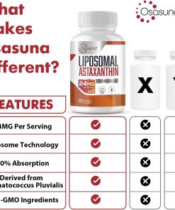 Osasuna Liposomal Astaxanthin (24 mg) - 60 softgels
