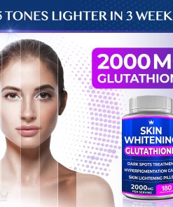 Skin Whitening Glutathione (2,000 mg) - 180 vegan capsules