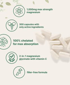 Micro Ingredients Magnesium Glycinate (1,000 mg) - 300 capsules