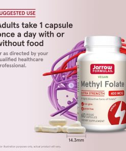Jarrow Formulas Methyl Folate (400 mcg) Extra Strength Vegan - 60 veggie capsules