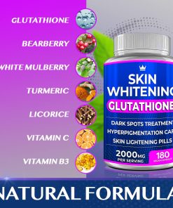 Skin Whitening Glutathione (2,000 mg) - 180 vegan capsules