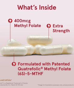 Jarrow Formulas Methyl Folate (400 mcg) Extra Strength Vegan - 60 veggie capsules