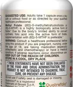 Jarrow Formulas Methyl Folate (400 mcg) Extra Strength Vegan - 60 veggie capsules
