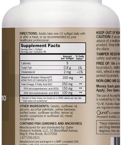 Qunol Plus Ubiquinol Active CoQ10 (200 mg) + Omega-3 (250 mg) - 90 softgels